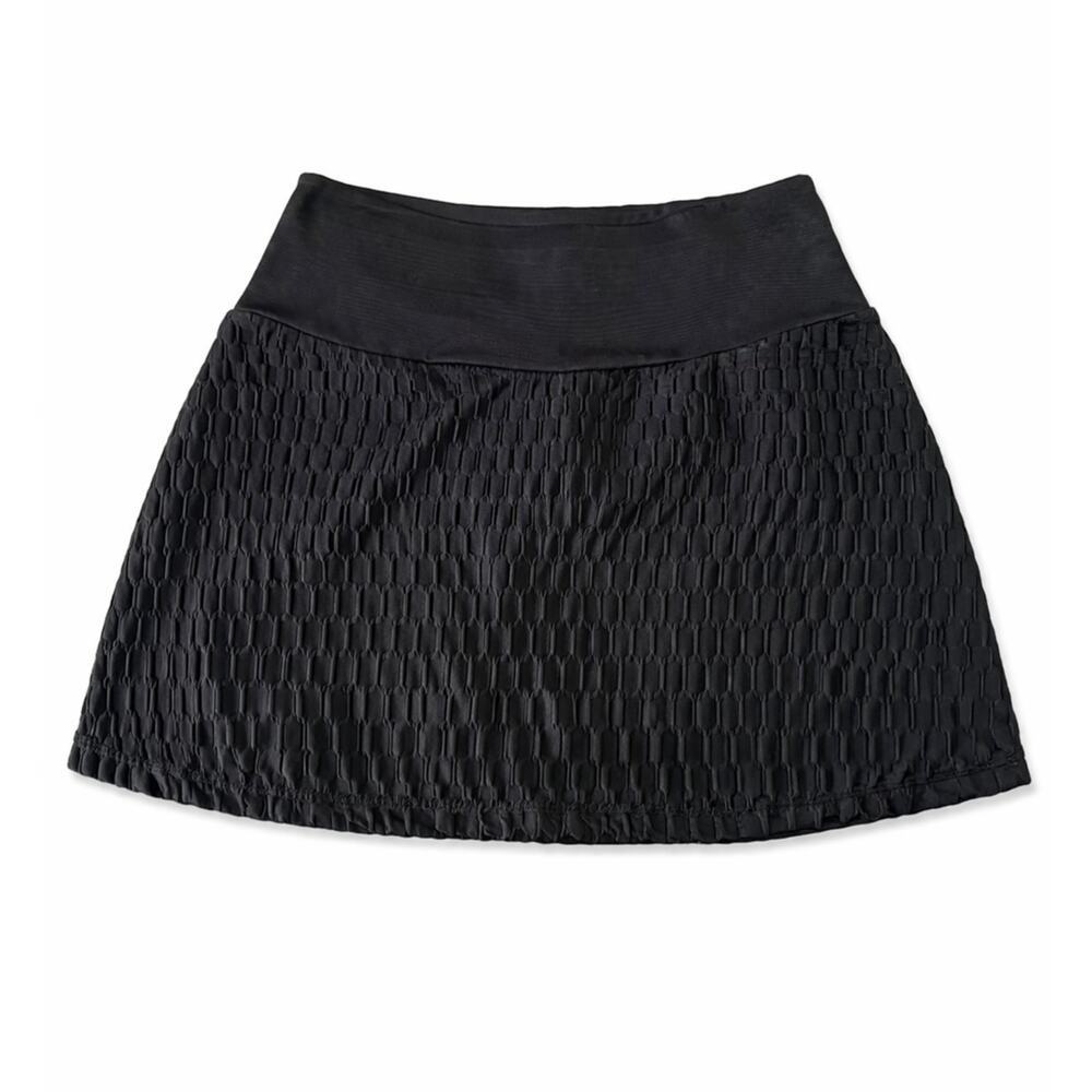 Shosho Textured Black Athletic Skort